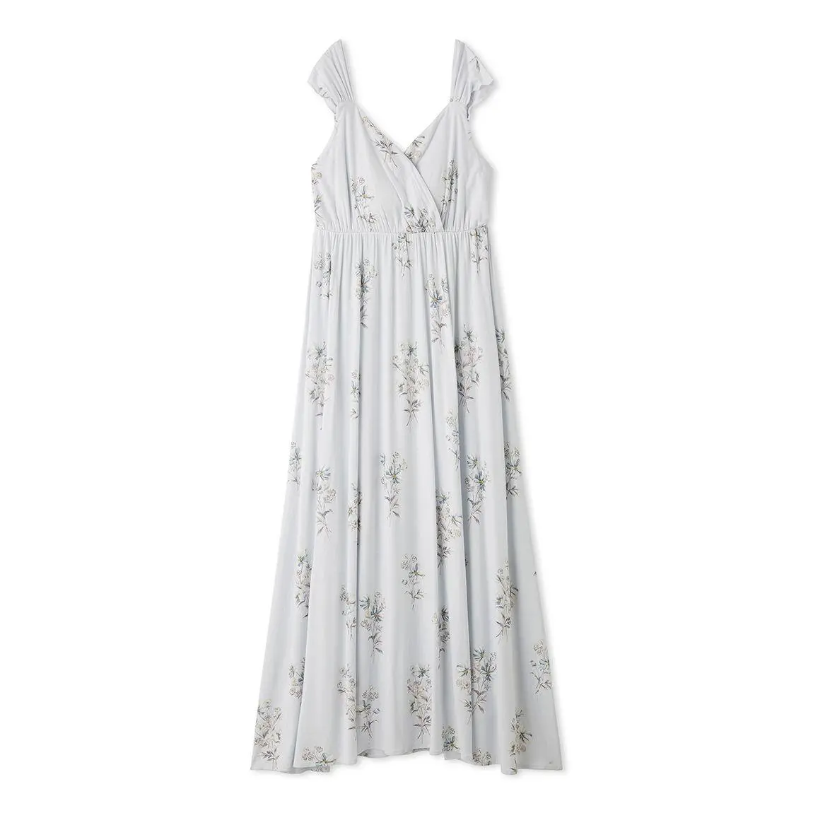 Cool Rayon Cosmos Printed Wrap Dress With Built-in Bra