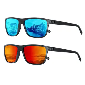 Unisex Men's Classic Polarized Square Full Rim Plastic Sunglasses - Polarised Lens, Lightweight, Compact, UV Protection, Scratch-Resistant, Ideal for Driving, Fishing, Sunglasses For Women, Men's Sunglasses