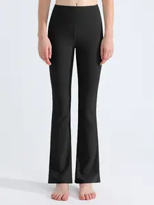 Women's High Waist Yoga Flare Pants, Boot Cut Pants, High Stretch Nude Feel Moisture Wicking Quick Dry Tight Fit, Comfortable Workout Leggings
