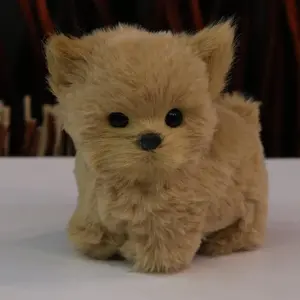 Cute Plush Dog Statue, Miniature Plush Toy, Kids' Toy, Home Decor Figurine, Perfect Gift for Dog Lovers, Holiday Present, Soft Stuffed Animal