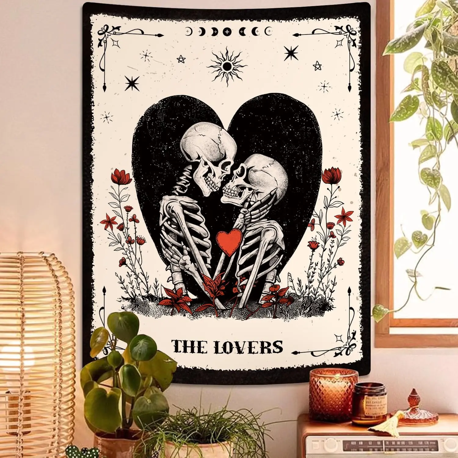 Valentine's Day Gift 2026 The Lovers Tarot Card Tapestry