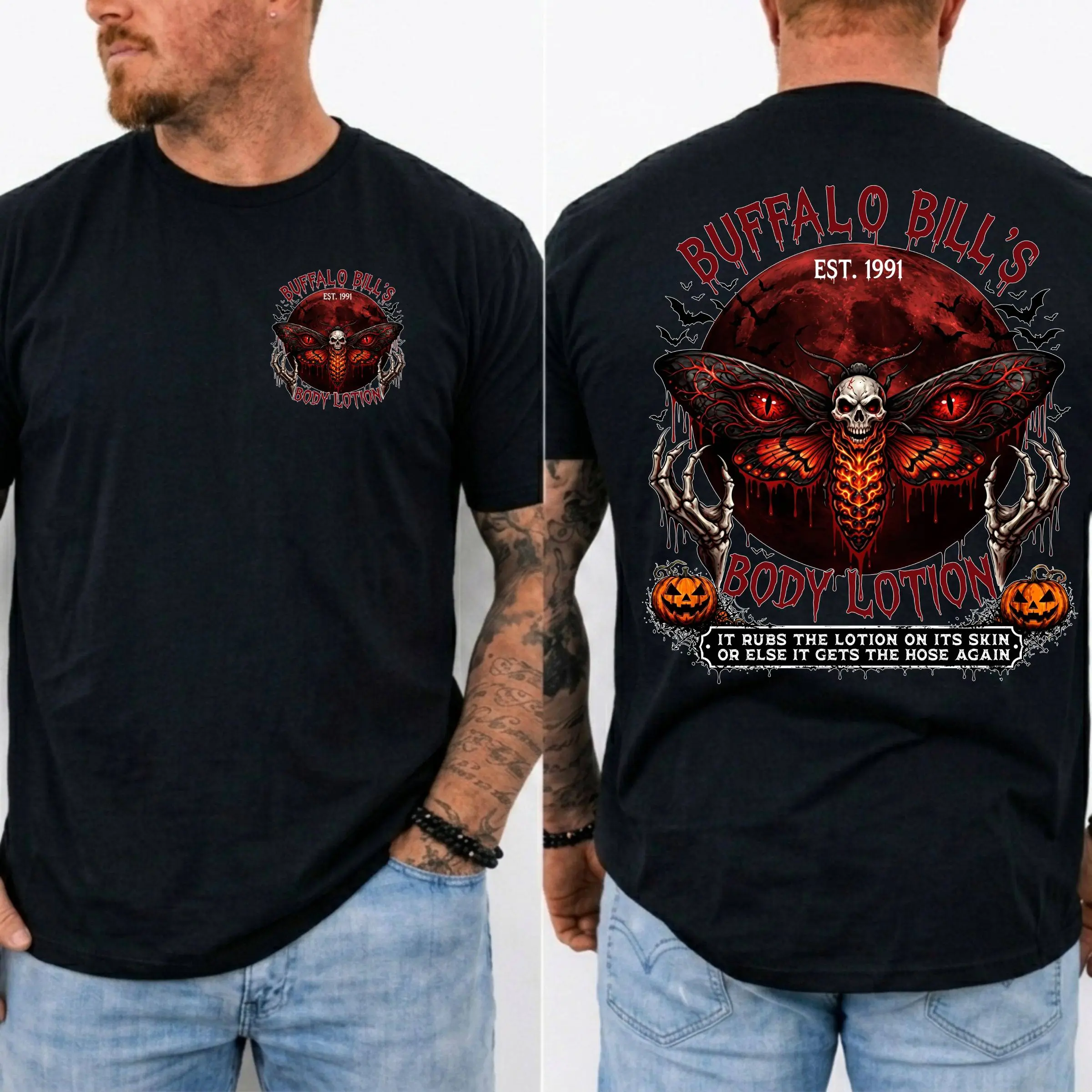 Buffalo Bill's Body Lotion T-Shirt, Silence of The Lambs Tee, Halloween Movie Tshirt, Classic Horror Movie Fan Shirt, Made in USA