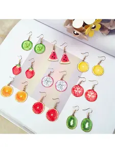 Women's INS-style fruit earrings from Dongdaemun. Small and fresh pineapple stud earrings, trendy earrings for summer.