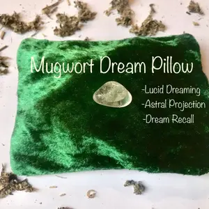 Mugwort Dream Pillow with Quartz Stone , Comfort Pillow, Lucid Dream, Prophetic Dream, Astral Project