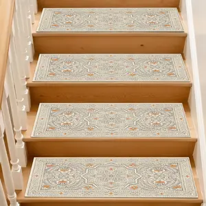 Vintage Diatomaceous Earth Stair Mat, Absorbent Non-Slip Wooden Step Rug, Quick-Dry Moisture-Drain Stair Gripper, Washable Anti-Slip Floor Mat