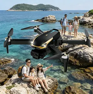 M8 Pro 2026 Drone with 4K UHD EIS Camera, 5G WiFi GPS FPV Quadcopter, Brushless Motor, Smart Obstacle Avoidance, One Key Return, Optical Flow Hover, 360° Flip, 2 Batteries