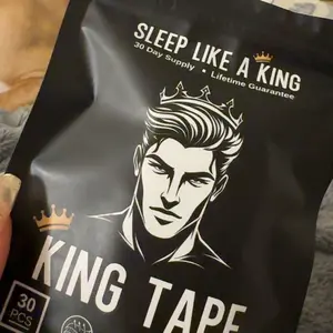 Product Review of King Mouth Tape - one month supply mouth tape for sleep, 30 Pack, black, gentle adhesion, for sleep Snoring Nose Breathing, Sleep Like a King from 💫**N **