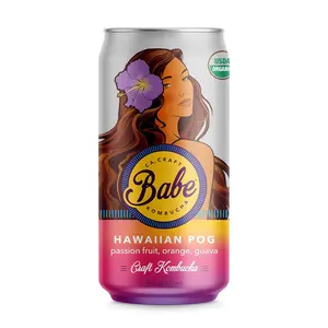 Babe Hawaiian POG Kombucha - California Craft Kombucha with Organic Passion Fruit, Orange, and Guava - USDA Certified Organic - All-Natural Flavors - Fresh and Premium