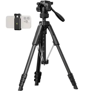 SmallRig 71" Camera Tripod Stand AP-21, Travel Tripod for iPhone, Camera and Smartphone Live Streaming Vlog, Portable Photo Tripods with Quick-Flip Lock Legs, Max Load 11lb