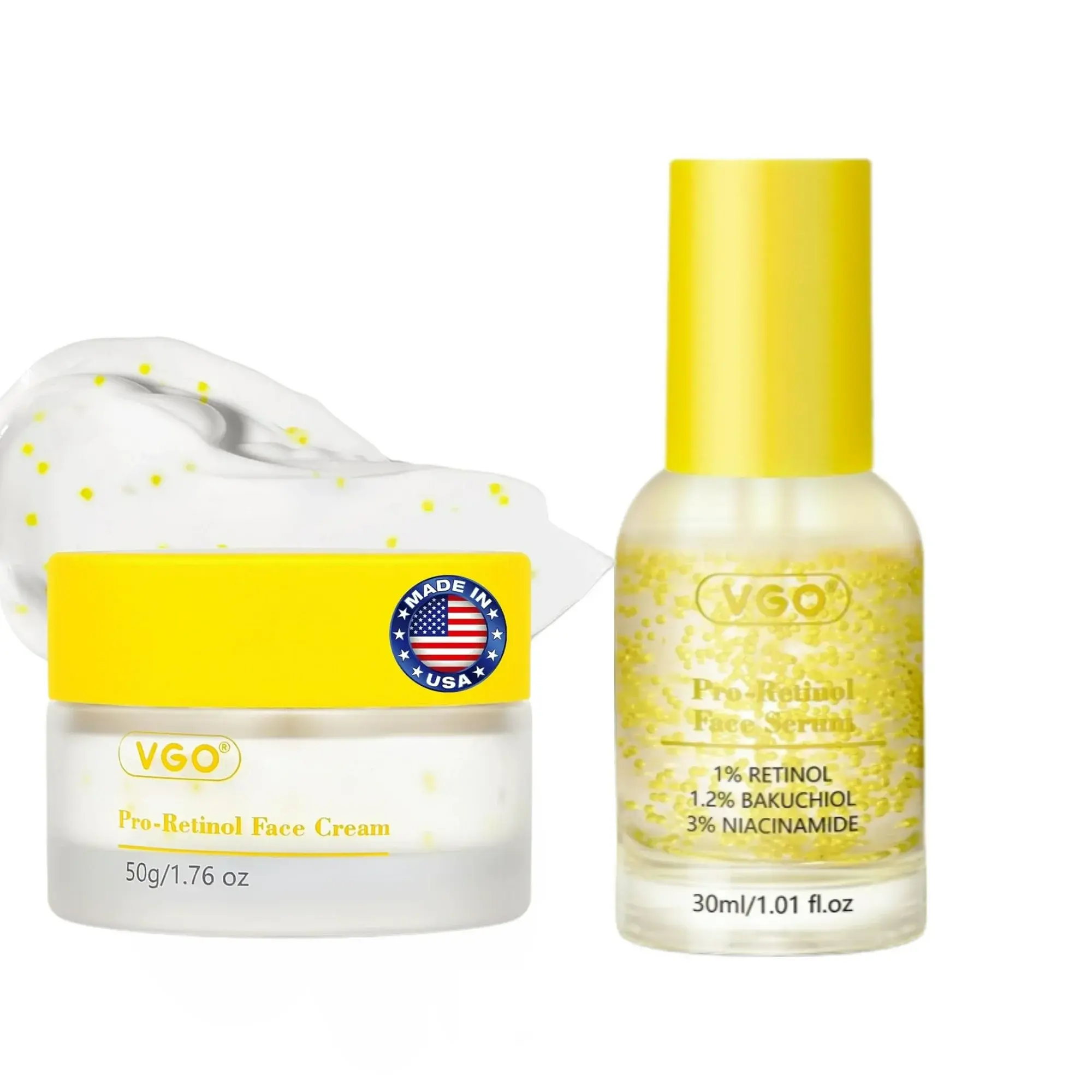 VGO Anti-Aging Serum with 1% Retinol 30 ml & 1fl. oz - Facial Serum for Reducing Fine Lines & Wrinkles -Skincare Radiance-B skin  care  products