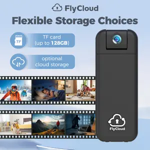 FlyCloud Seven Mini Pocket Camera – 1080P, 16G, 120° Wide Angle, Smart Infrared, Built-in APP, 1900mAh Battery, 2.4GHz WiFi & Bluetooth, AI Motion Detection TF & Cloud Storage for Sports Pets Work&Indoor/Outdoor Recording