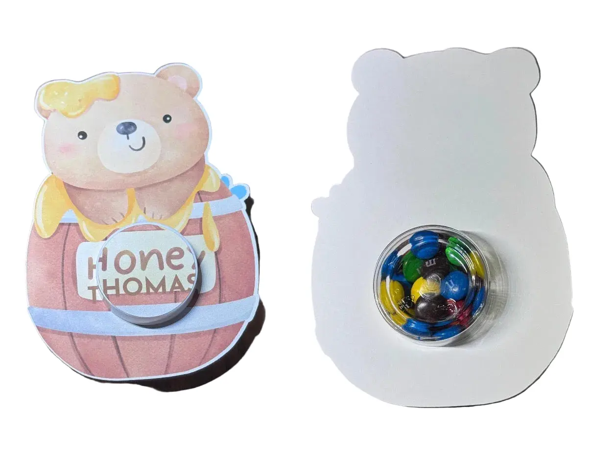 Personalized Honey Bear Baby Shower Favors, Custom Honey Jar Baptism Thank You Gifts