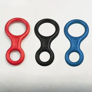 Outdoor downhill figure-eight ring descender High-altitude escape descender figure-eight ring protector Equipment Resistance Fitness Rope Set strap fixed gear Adjustable Pilates Rebound Kit attachment Climbing Hand sport