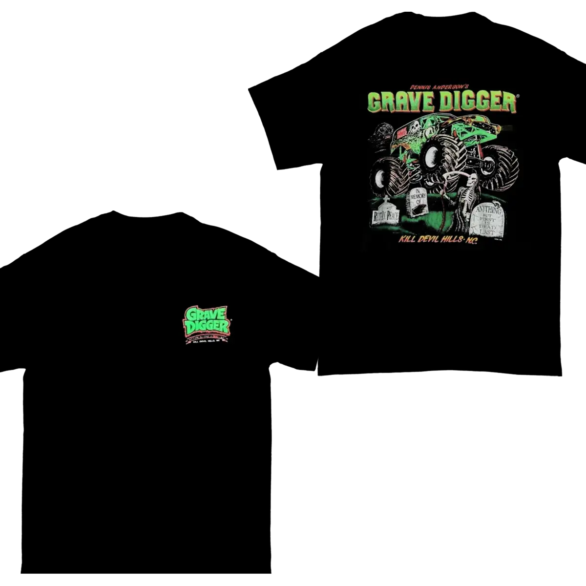 Grave Digger 90s Black T-shirt Cotton Fabric Classic Unisex Top Menswear