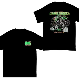 Grave Digger 90s Black T-shirt Cotton Fabric Classic Unisex Top Menswear