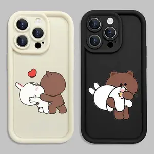 Couple Playing Around Protective Phone Case for iPhone 16/15/14/13/12/11 Series (Plus/Pro/Pro Max) – Durable Casing, Stylish Design Cellphone Cover