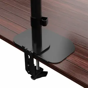 Steel Reinforcement Bracket Mount Plate for Thin Glass Surfaces, Anti-Slip No Scratch, Compatible with Monitor Stand C-Clamp Installations