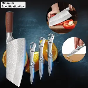 1/3/4PCS Stainless Steel Vegetable Chopper Professional Chef Knife Sharp Multipurpose Kitchen Gadgets Unique Folding Cutting
