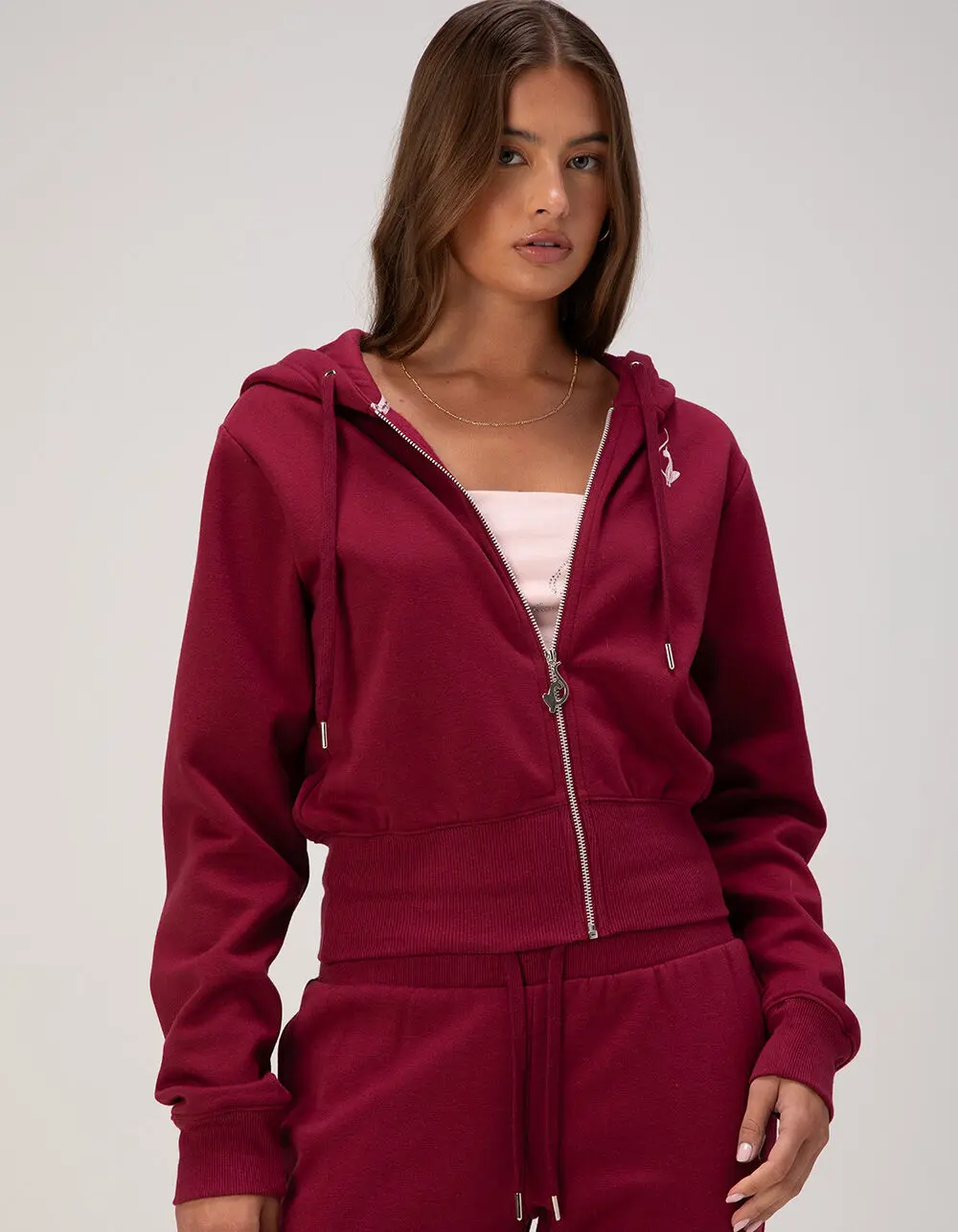 BABY PHAT Wide Band Womens Zip-Up Hoodie