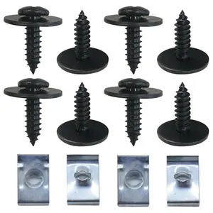 50x Anti-Rust Body Bolts M6 Kit - Zinc Plated U-nut Clips for Toyota Splash Shield & Under Cover Protection