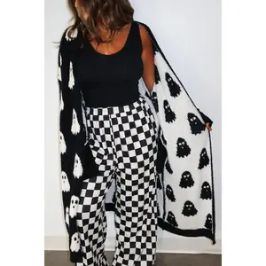 BIRDIE Ghost Cardigan in Black & White