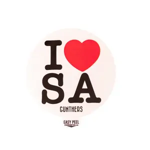 Gunthers Co "I Love SA" Easy Peel Adhesive Stickers - 3in x 3in DIY Decal Film for Scrapbooking, Crafts Projects