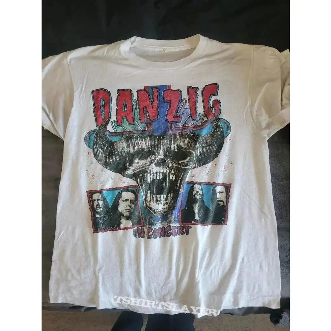 Danzig In Concert 90s Black Short Sleeve T shirt Classic style Reprint S-5XL