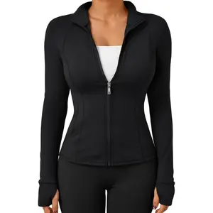 Womens Lightweight Zip Up Jackets 2026 Athletic Workout Hoodies Spring Shirt Fitted Gym Clothes with PocketGift