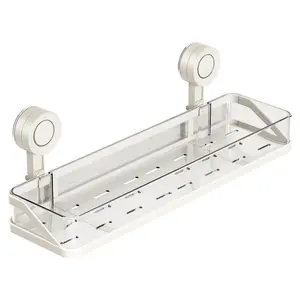 No-Drill Bathroom Suction Storage Box -2025 Up grade Large Capacity & Strong Load-Bearing,Detachable Storage Rack,Waterproof Storage for Kitchen,BathRoom,Washing Machine