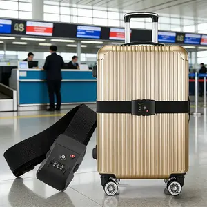 Versatile Luggage Connector, Adjustable Straps, Luggage Cross Belt, Password Adjustable Travel Suitcase Band, Essential Accessory
