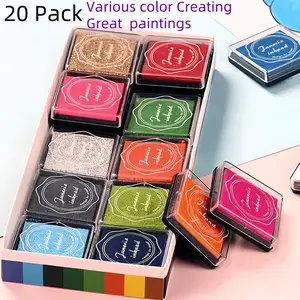 Color inkpad set DIY seal inkpad 20 color box