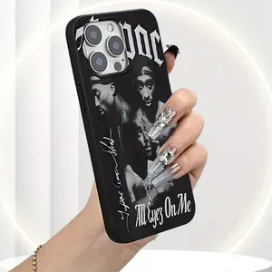 Matte Large-Hole Cutout Hip-Hop Neutral TPU Smartphone Casing, Thick Comprehensive Shockproof Protection Accessory, Anti-Drop Cover Compatible with iPhone 11/12/13/14/15/16 & Their Plus/Pro Max Series