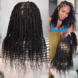 [Style Icon] Summer Vibes 3 pcs Afro kinky Bulk Human Hair Extensions For Braiding Dreadlock Human Hair Natural Color Bulk Human Hair