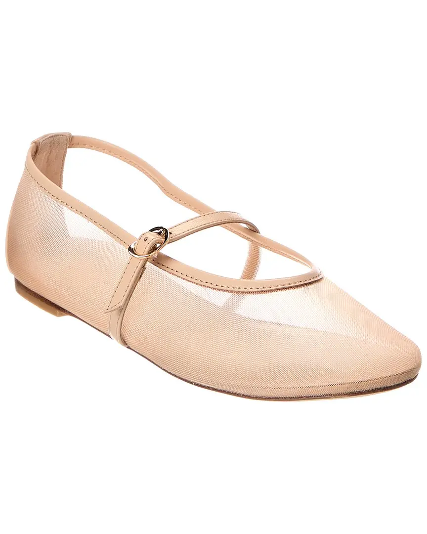 Stuart Weitzman Bareitall Mesh & Leather Mary Jane