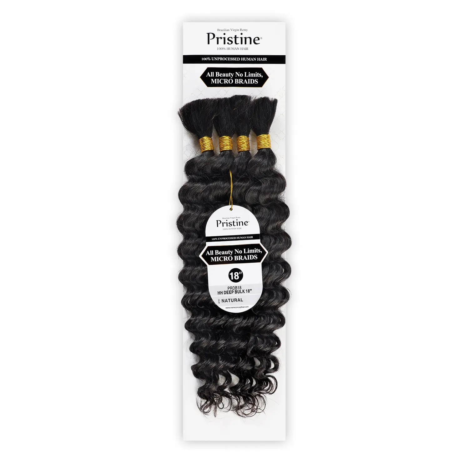CONCEPT	Mane Concept Unprocessed Human Hair Braids PRDB18 HH Deep Bulk 18"