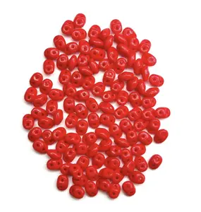 SUPERDUO OPAQUE RED, for jewelry making, custom jewelry, handmade jewelry, beaded jewelry,  beading supplies