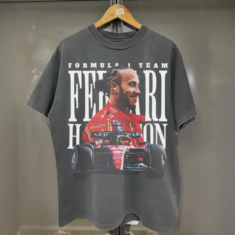 Lewis Hamilton Ferrari T-Shirt, Graphic Tee, Fan Gift