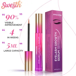 SWESTH Eyelash Growth Serum 5ML - Clean Formula for Thicker Longer Lashes - Anti-Aging Science - No Prostaglandins - 90% Improvement in 4 Weeks - Perfect Mother's Day Gift