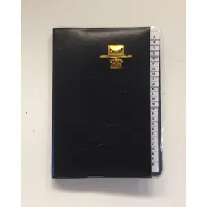 SYMAK K6885-01 Kamset Address Telephone Book Small 3.25" x 4" Black, White