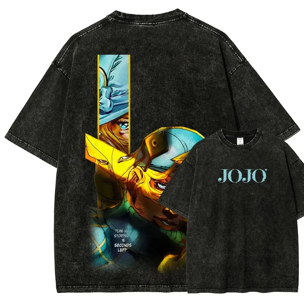 Jojo's Bizarre Adventure Unisex Fit Washed T-Shirt7
