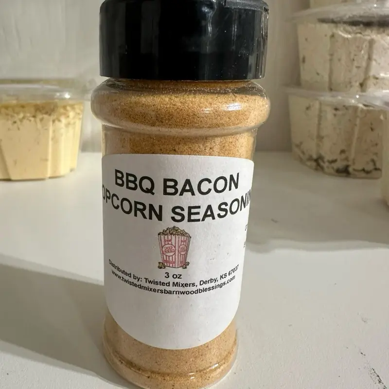 Twisted Mixers BBQ Bacon Popcorn Seasoning 3 oz Flavor Dip for Grilled Bacon Popcorn