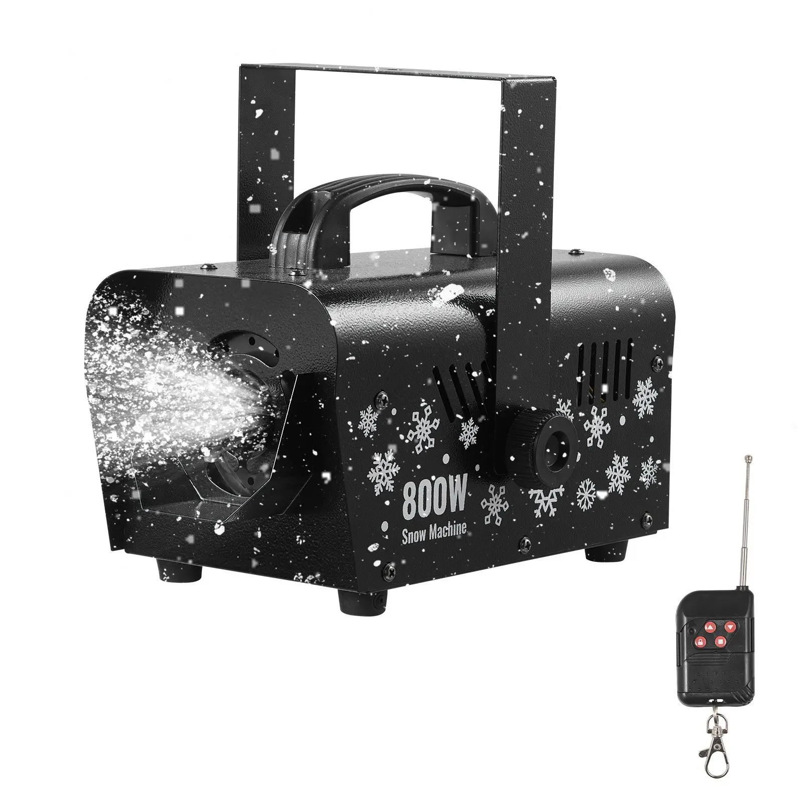 【DealsForYouDays】VEVOR 800W Handheld-Hanging Snow Machine, Portable Wireless Remote Snowmaker with 1L Tank & Handle, Indoor-Outdoor Stage Effect Home Appliances for Christmas Party