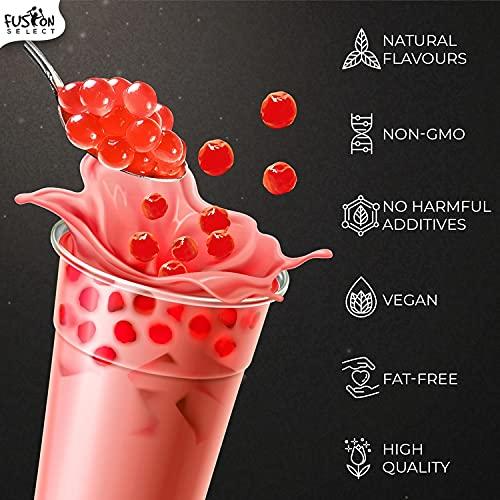 Fusion Select Bursting Bobaz Popping Boba Pearls 490g 6 Variety Fruit Flavors | Boba Tea Toppings, Dessert & Drink Snack Pearls