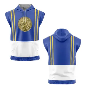 Ranger Ninjetti Power Rangers Sleeveless Hoodie v2 - Medium Anime Design, High-Performance Polyester, Breathable & Flexible, Eco-Friendly Inks, Unique Original Art