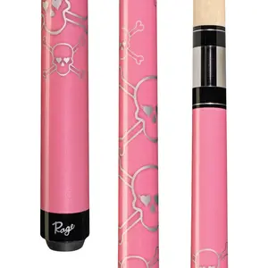 McDermott Cues Cotton Candy Skull Rage Billiards Cue Stick - 13mm Leather Tip, Unique Aesthetic, Distinct Skull Design