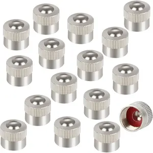 16 Pieces Tyre Valve Caps, Metal Valve Stem Caps with Rubber Seal Ring, Dust and Waterproof Valve Cover Tire Valve Caps for Car Motorcycle Bicycle Scooter