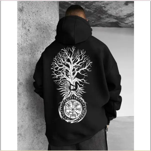 Viking Life Tree Totem Hoodie, Sweatshirt, T-shirt, Unisex Streetwear Casual Classic Fabric Graphic Tee, Gift for Her, Gift for Him