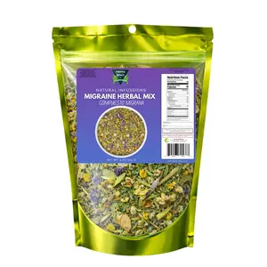 Green Royalty Migraine Herbal Tea 4oz,Beverage with Botanical Extracts