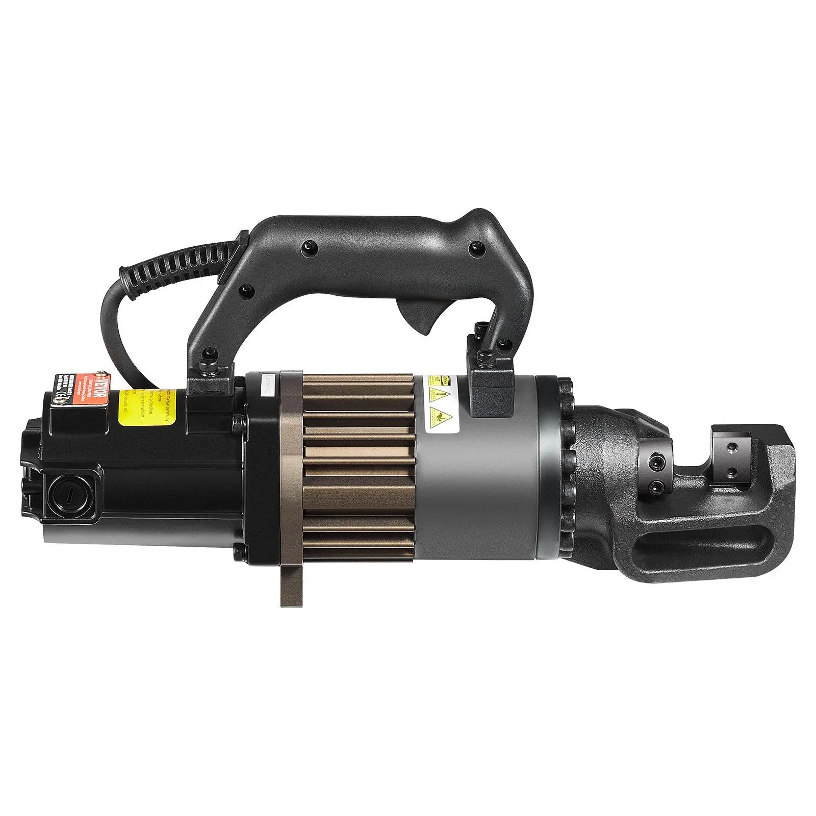 VEVOR Electric Hydraulic Rebar Cutter, 1000W Power, 4-20mm (Up to 3/4 Inch #6) Cutting Capacity, Durability, Ergonomic Design, Cuts Solid Rebar in 2.5-3 Seconds, Ideal for Construction Projects, Comfortable Working Position, Multi-Ring Nut