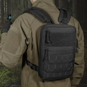 Krydex Tactical Hydration Backpack for Cycling & Outdoor Sports - 1.5L/50oz MOLLE Water Bladder Carrier Pack, Hydro Vest Compatible